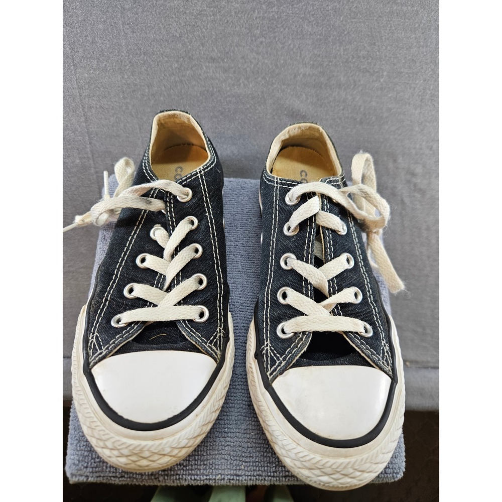 Converse Chuck Taylor All Star Low Top Black Canvas Youth Shoes 3J235 Size 13
